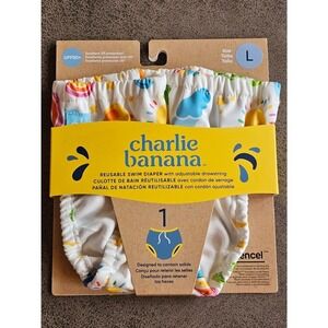 Charlie Banana Swim‎ Diaper Large (22-34lbs) Reusable Hello Sunshine NEW